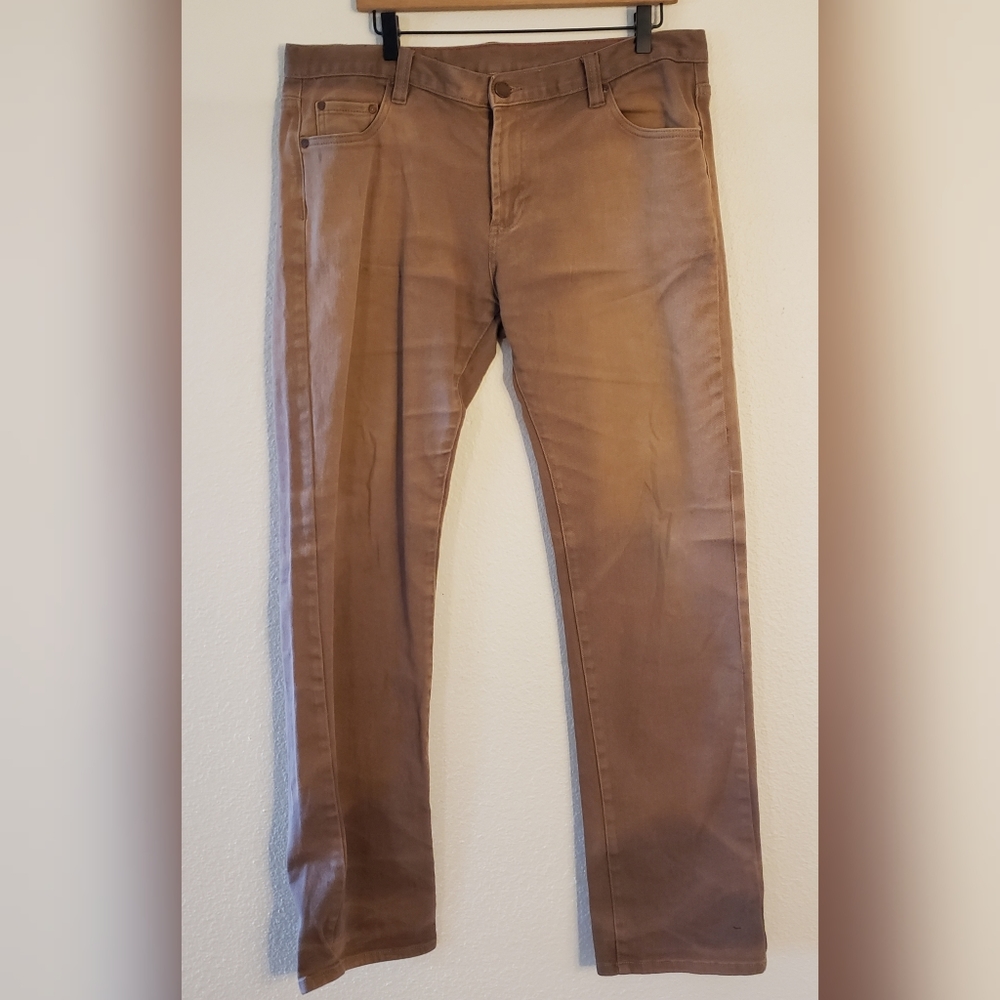 ACTIVE RIDE SHOP Tan Jeans Slim Fit Straight Leg Skater